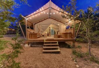 Tent#5-Camping Tent on a Winery in Texas Hill Country has Balcony rooms