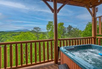 Epic Mountain Views, Hot Tub, Game Room, Sleeps 10 has rooms with a private hot tub