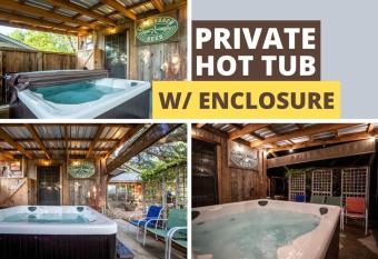 Pet Friendly,Hot Tub, Fire Pit , 2mins from Main has rooms with a private hot tub