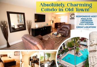 Absolutely Charming Condo in Old Town w/ Pool! has rooms with a private hot tub