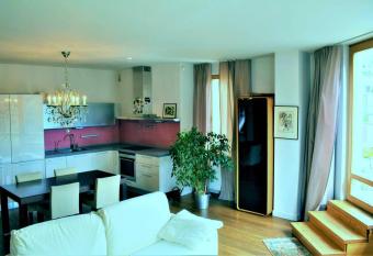 Spacious apartment with the terrace has rooms with a private hot tub