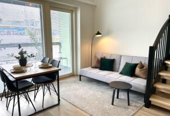 Bright loft apartment with glazed balcony has Balcony rooms