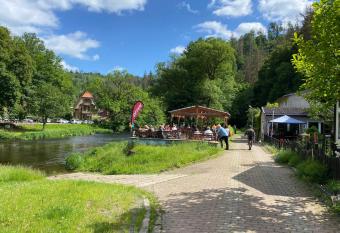 Pension Sternschnuppe, Treseburg Harz mit Biergarten & Restaurant, tierfreundlich has Balcony rooms
