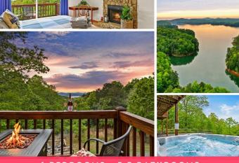 Carters Lake Cabin w/Game Room, Hot Tub, Views has rooms with a private hot tub