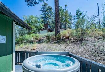 Bear Cave - Cute and cozy with a hot tub! has rooms with a private hot tub