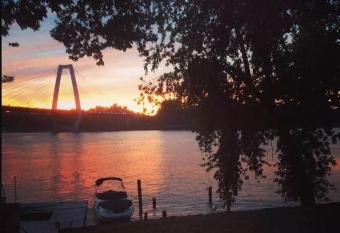 Spectacular on the water getaway! has rooms with a private hot tub