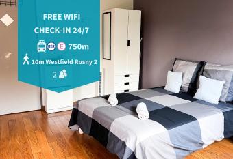 Serenity Studio Rosny, Disney, Le Bourget, Paris has Balcony rooms