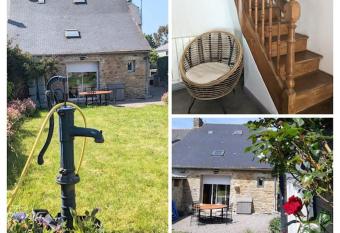 Grande Maison de ville avec jardin clos proche plage has Balcony rooms