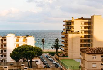 Apartment with large sea view terrace one minute walk from the beach has Balcony rooms