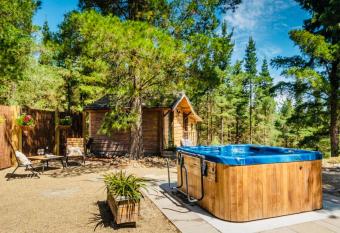 Rustic cabin with hot tub - Homewood Forest Retreat has rooms with a private hot tub