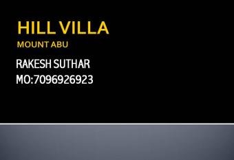 Hill villa has Balcony rooms