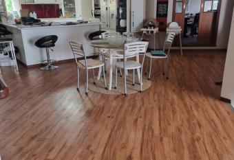 Open plan large home has Balcony rooms