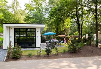 Luxury chalet with dishwasher, in a holiday park in the middle of De Veluwe has Balcony rooms