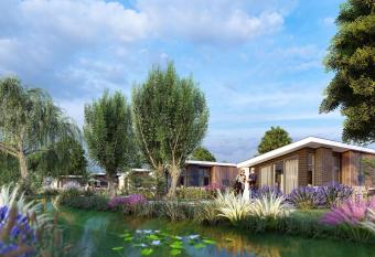 Nice chalet with dishwasher, in a holiday park, center of Hoorn at 8 km has Balcony rooms