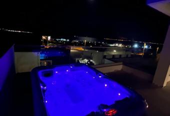 New Lux Villa Aardiel jaccuzi pool wiew has rooms with a private hot tub