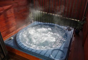 Parakai Springs Lodge has rooms with a private hot tub