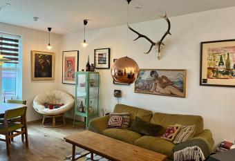 Retro luxury downtown apartment has Balcony rooms