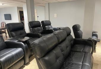 Spacious apartment has rooms with a private hot tub