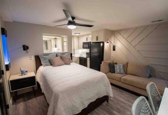 Modern Studio Basement with Private Entrance has Balcony rooms