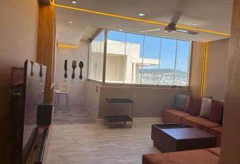 Luxurious apartment has rooms with a private hot tub