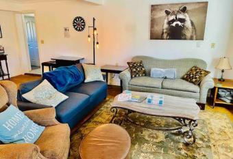 Raccoon Hideout Hot Tub BBQ Arcade Darts has rooms with a private hot tub