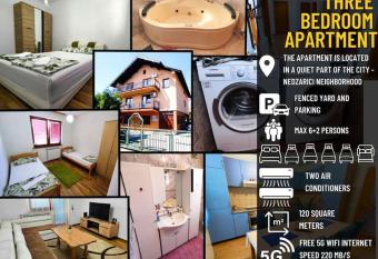 Three bedroom apartment has rooms with a private hot tub