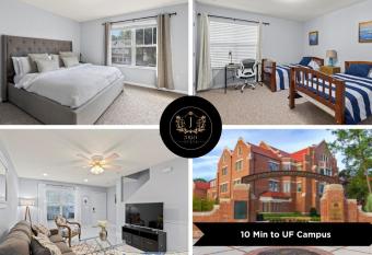 King bed Cozy townhouse 10 min from UF has Balcony rooms