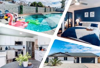 Peaceful Pool Retreat 3BR + Fire Pit + Spa + Grill allows 18 year olds to book a room