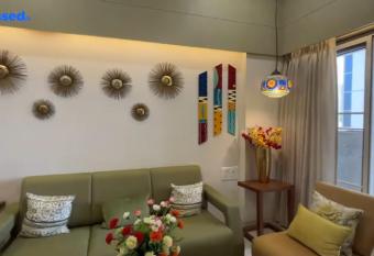 A tastefully done apartment has Balcony rooms