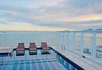 Flat vista mar em Santos has Balcony rooms