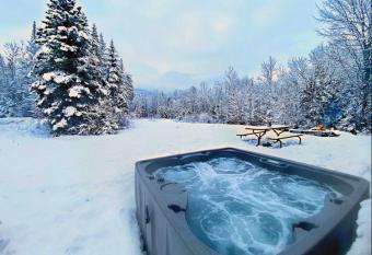 Mountain View Log Cabin has rooms with a private hot tub