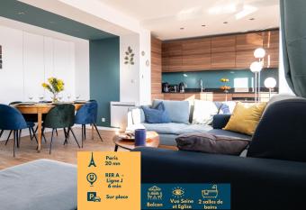 Le reflet de la Seine - balcon - 2 chambres - RER A allows 18 year olds to book a room