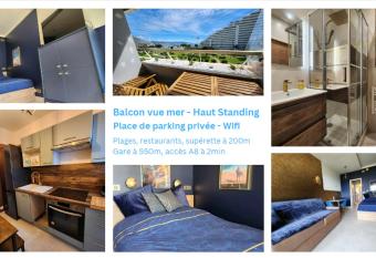 L Astronaute - Balcon vue mer - Climatisation - 4 pers - Marina baie des anges allows 18 year olds to book a room