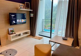 Hotspring 2 Room Suite @ Sunway Onsen with Theme Park View 4 to 6 pax has Balcony rooms