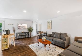 Charming basement w/ firepit and above ground pool has Balcony rooms