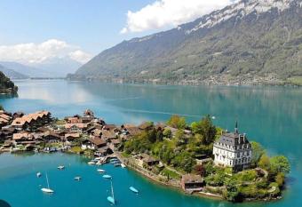 Romantic Swiss Alp Iseltwald with Lake & Mountains has Balcony rooms