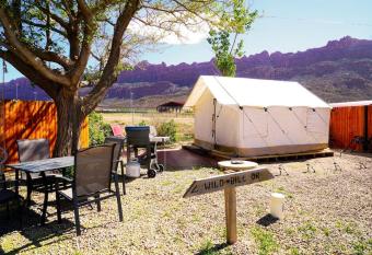 Moab Glamping Setup Tent in RV Park #6 OK-T6 allows 18 year olds to book a room