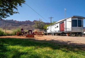 Moab RV Resort Glamping RV Fully Setup OK42 allows 18 year olds to book a room