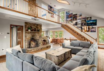 Hot Tub Home Theater Grill WiFi at Saltbox Cabin has Balcony rooms