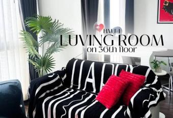 HMJ4 2BR stylish apartment on 36th floor KKC City center has Balcony rooms