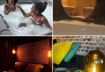 G  te Sept Fontaines * Jacuzzi & Sauna has rooms with a private hot tub