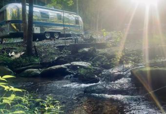Streamside Airstream Near Hiking Rafting Fishing has Balcony rooms
