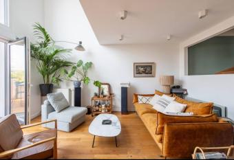 Beautiful duplex apartment with large terrace has Balcony rooms