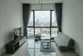 White Theme Sunway Greenfield Cozy Home has rooms with a private hot tub