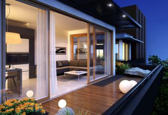 Triton Apartments in Warsaw near Airport has Balcony rooms