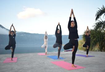 The Ayu Kintamani Villa at Toya Devasya has rooms with a private hot tub