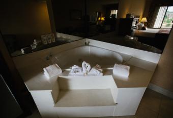 Grand Plaza Hotel Branson has rooms with a private hot tub