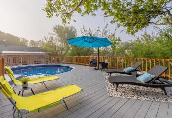 Game Room, Pool & Fire Pit At The Medical Center has Balcony rooms