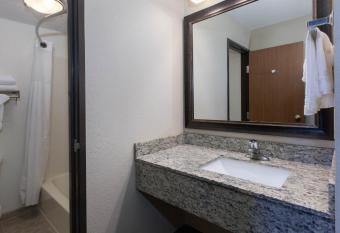 AmericInn by Wyndham Iron River has rooms with a private hot tub