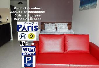 Feel At Home Paris-Montreuil 500m Metro parking priv   gratuit allows 18 year olds to book a room